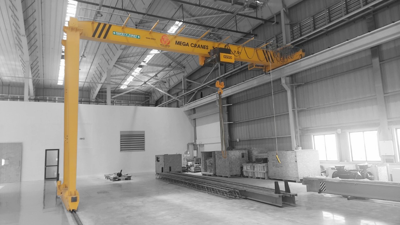 mega crane manufacture Single Girder Semi-Gantry Crane 